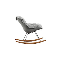 Acheter ICONIK INTERIOR Chaise à Bascule Rembourrée - Design Scandinave - Ruma Gris