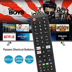 SANAG Telecommande Universelle Avec Boutons Netflix, Prime Video Pour Samsung Smart Tv Lcd Led Uhd Qled 4K Hdr Tout Pour Samsung Tv Telecommande