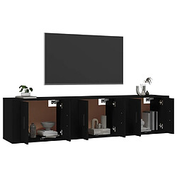 Avis Maison Chic Ensemble 3 Meubles TV muraux suspendus noir 57x34,5x40 cm -MN33791