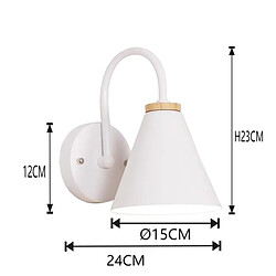 Stoex Applique Murale Moderne en Bois Applique Murale Minimaliste Rétro (Blanc) Lampe Murale Nordique Pour Salon Chambre Étude Porche Couloir E27 pas cher