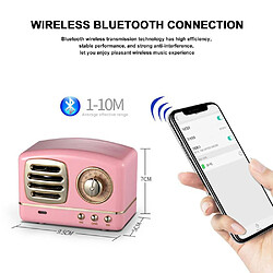 Avis Universal Haut-parleur Bluetooth portable Mini-Radio Rétro Radio Radio USB / TF Lecteur de musique HIFI 3D STEREO SUROUVE STEROWOOFER STERWOOFER | Haut-parleurs portables (rose)