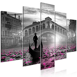 Artgeist Tableau - Magic Venice (5 Parts) Wide Grey [100x50]