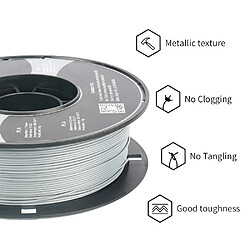 Acheter None ERYONE Filament PLA métallique pour imprimante 3D 1 kg (2,2 lbs) / Bobine - Acier inoxydable