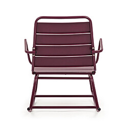 Acheter Mes Fauteuil à bascule de jardin 63x90x74 cm en acier bordeaux - LAAPS