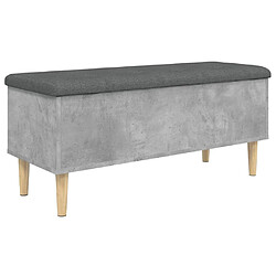 Maison Chic Banc de rangement | Meuble de rangement d'Entrée | Coffres d'Intérieur gris béton 102x42x46 cm bois d'ingénierie -MN11763