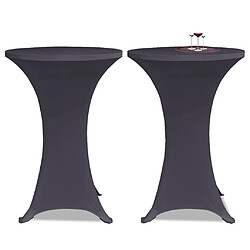 vidaXL Housses de table extensible 4 pcs 60 cm Anthracite