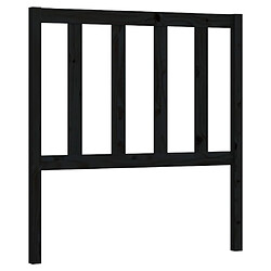 Maison Chic Tête de lit scandinave pour lit adulte,Meuble de chambre Noir 106x4x100 cm Bois massif de pin -MN88466