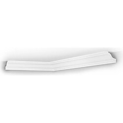 Avis Vente-Unique Lot de 3 corniches plafond en polystyrène L290 x l1.4 x H6 cm blanc - TOSCRIA