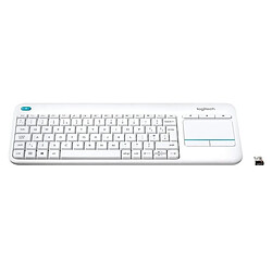 Teclado para Smart TV Logitech Wireless Touch K400 Plus/ Blanco pas cher