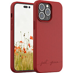 BIGBEN Coque iPhone 14 Pro Max Natura Rouge - Eco-conçue Just Green