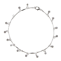 Bracelet Femme fille de Cheville Argent or Strass