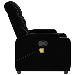 Maison Chic Fauteuil de massage inclinable,Fauteuil luxe de relaxation Noir Tissu -MN14711 pas cher