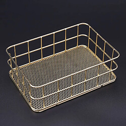 Universal Panier de rangement métallique moderne Cage en filet Coffre Cuisine Bureau Salle de bains Étagères Table de maquillage Organisateur