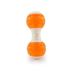 14 * 5.5 Cm Orange Dog and Cat Chewing Dumbbell Toy