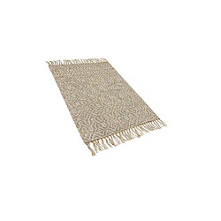 Beliani Tapis beige à motif géométrique 50 x 80 POZANTI