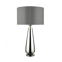 Luminaire Center Lampe de table Pablo chrome noir et fumé 1 ampoule