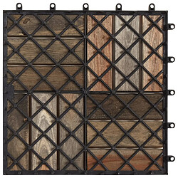 Acheter vidaXL Carreaux de terrasse 10 pcs Délavage gris 30x30 cm Acacia solide