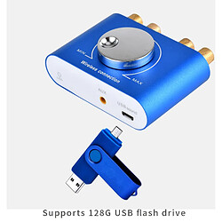 Avis Universal Amplificateur Bluetooth 4.2 Amplificateur audio numérique Hi-Fi Stéréo 2.0 Canal Mini Amplificateur audio numérique de bureau pour bureaux intérieurs | Haut-parleurs portables (bleu)