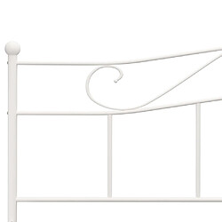 Acheter vidaXL Cadre de lit sans matelas blanc métal 180x200 cm