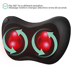 Acheter Coussin de Massage Coussin Massant Shiatsu Masseur avec Fonction Chauffante Infrarouge pour Relaxation au Cou Nuque Dos Lomba a427