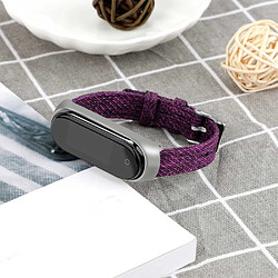 Bracelet en PU Toile violet foncé pour votre Xiaomi Mi Band 4/3