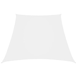 vidaXL Voile de parasol Tissu Oxford trapèze 4/5x4 m Blanc