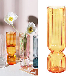 Avis Vase à Fleurs En Verre Moderne Table Hydroponique Terrarium Porte-plante Conteneur Cylindre Orange