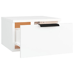 Maison Chic Table de chevet murale,Table de nuit Blanc 34x30x20 cm -MN84123 pas cher