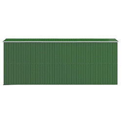 Avis Helloshop26 Abri de jardin cabane cabanon maison de stockage remise extérieur hangar outils robuste 192 x 523 x 223 cm acier galvanisé vert 02_0022365