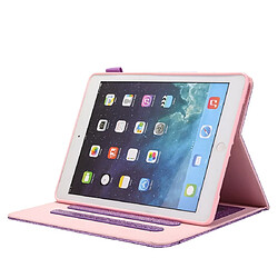 Wewoo Housse Étui Coque Pour iPad 10,2 pouces en cuir Flip horizontal poudre scintillant avec titulaire et fente carte et cadre photo et portefeuille Violet pas cher