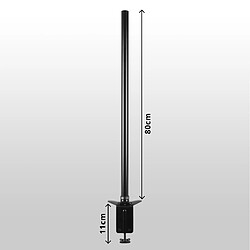 Duronic DM55POLE Potence de 80 cm pour Support d'écran de Bureau de Compatible avec Toutes Les gammes - Permet d'avantage de flexibilité pour Ajuster la Hauteur de l'écran