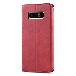 Avis Wewoo Housse Coque Pour Galaxy Note 8 AZNS Texture du mollet Etui en cuir avec rabat horizontal magnétique PU supportlogements cartes et cadre photo Rouge