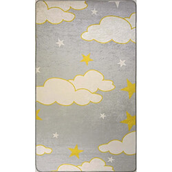 Mani Textile Tapis NUAGE Gris/Jaune