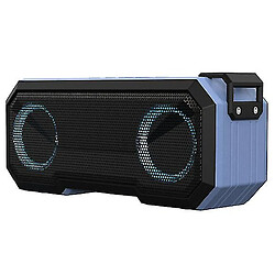 Universal Haut-parleur Bluetooth YH-Water, Bluetooth 5.0, avec lumière LED, plus grand volume et basse améliorée, IPX7 imperméable (bleu)