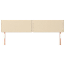 Avis Maison Chic Lot de 2 Têtes de lit design pour chambre - Décoration de lit Crème 90x5x78/88 cm Tissu -MN99915