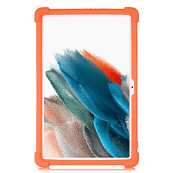 Coque en silicone airbags aux quatre coins, anti-rayures avec béquille pliable orange pour votre Samsung Galaxy Tab A8 10.5 (2021)