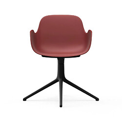 Normann Copenhagen Fauteuil pivotant Form - aluminium noir - rouge