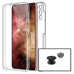 PHONECARE Kit Coque 3x1 360° Impact Protection + 1 PopSocket + 1 Support PopSocket Noir - Impact Protection - Samsung Galaxy A52