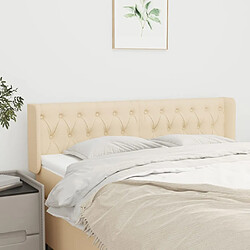 Maison Chic Tête de lit scandinave avec oreilles,meuble de chambre Crème 163x16x78/88 cm Tissu -MN41128