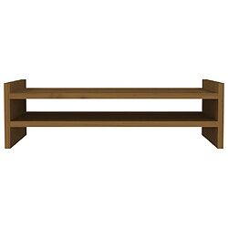 Acheter vidaXL Support de moniteur Marron miel 50x27x15 cm Bois de pin solide