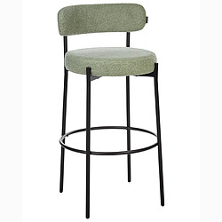 Acheter Beliani Lot de 2 tabourets de bar ALLISON Bouclé Vert clair