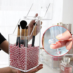 Universal Boîte de rangement pour brosse cosmétique Porte-brosse acrylique Couvercle pour eye-liner Boîte en plastique transparent et étanche à la poussière pas cher