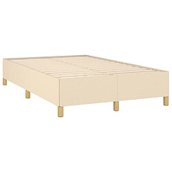 Acheter Maison Chic Lit adulte- Lit + matelas,Sommier à lattes de lit avec matelas crème 120x190 cm tissu -GKD69310