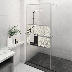 Maison Chic Paroi de douche | Écran de douche | Cloison de douche et étagère Chrome 80x195 cm Verre ESG&Aluminium -GKD76692