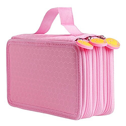 Wewoo Trousse à crayons à main avec Motif 72 trous pour sourire rose