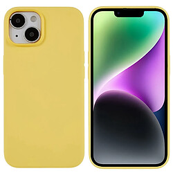 Coque en silicone antichoc, antichute, mince pour votre iPhone 14 Plus - jaune