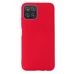 Coque en silicone anti-rayures avec sangle rouge pour votre Samsung Galaxy A03 (166.5 x 75.98 x 9.14mm)