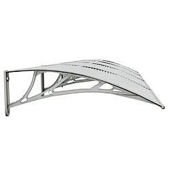 Avis vidaXL Auvent de porte Gris et transparent 350x75 cm Polycarbonate