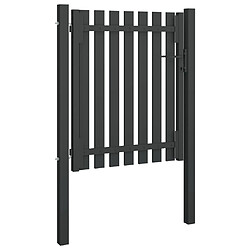 vidaXL Portail de clôture de jardin Acier 1x1,5 m Anthracite