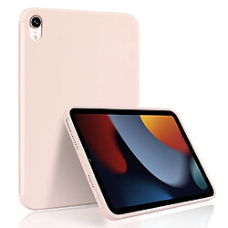 Coque en silicone anti-rayures avec porte-stylo rose pour votre iPad mini (2021)